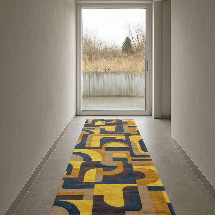 Louis de Poortere Yellow Meyer Runner Vloerkleed 80 x 250 cm - Nuance