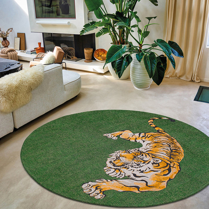 Louis de Poortere Pop Vloerkleed Ø 240 cm - Green On Fire