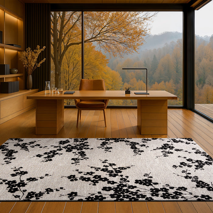 Louis de Poortere Sakura Vloerkleed 80 x 150 cm - Night Snow