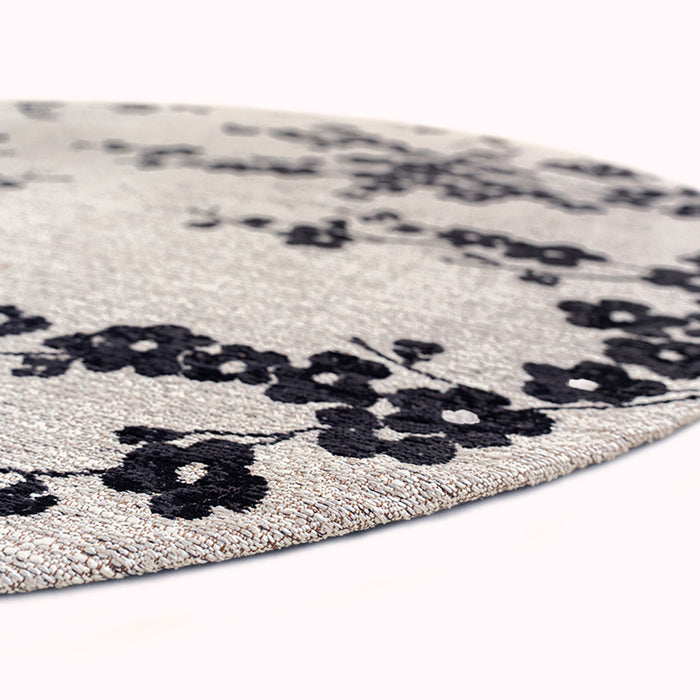 Louis de Poortere Sakura Vloerkleed Ø 140 cm - Night Snow