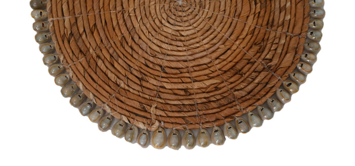 Placemat rond set van 6 - ø30 - Naturel - Bananenblad|schelp