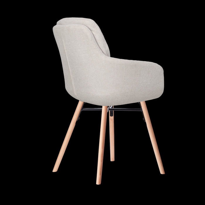 Nolon Nena-Mia Eetkamerstoelen Set van 2 - Beige - Naturel Hout