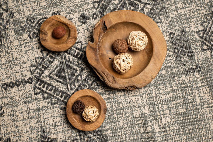 HSM Collection-Fruitschaal Small S|2-ø20-27x6-10-Naturel-Teak