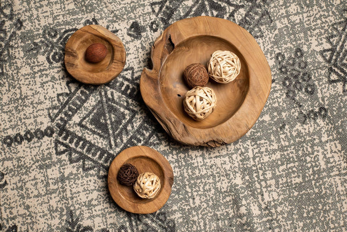 HSM Collection-Fruitschaal Small S|2-ø20-27x6-10-Naturel-Teak