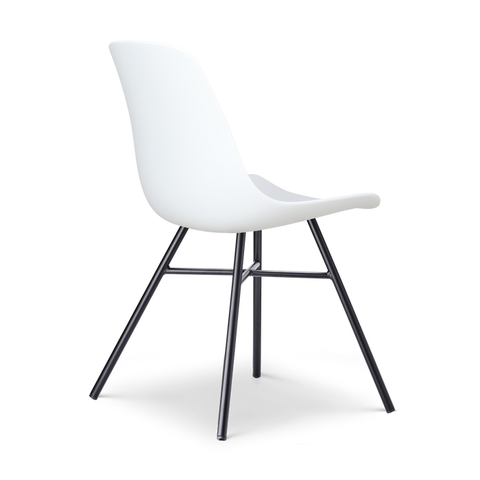 Nolon Noa-Pip Kunststof Tuinstoel Wit - Zwart Onderstel