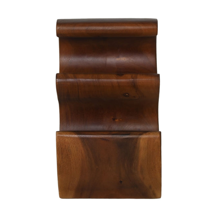 HSM Collection-Staand Wijnrek Vins 3 Flessen-25x18x31-Bruin-Munggur