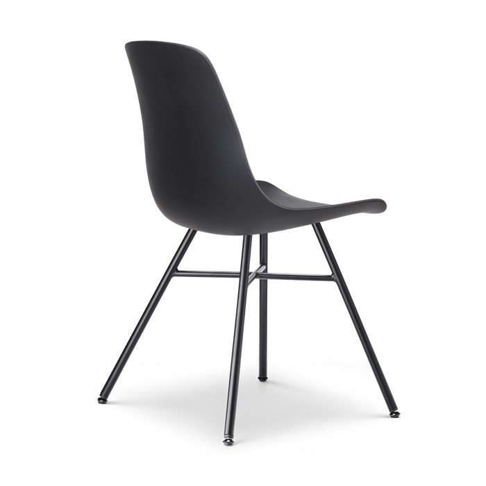 Nolon Noa-Pip Kunststof Tuinstoel Zwart - Zwart Onderstel