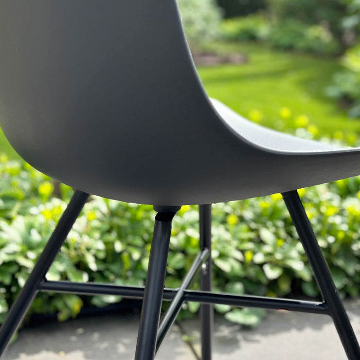 Nolon Noa-Pip Kunststof Tuinstoel Zwart - Zwart Onderstel