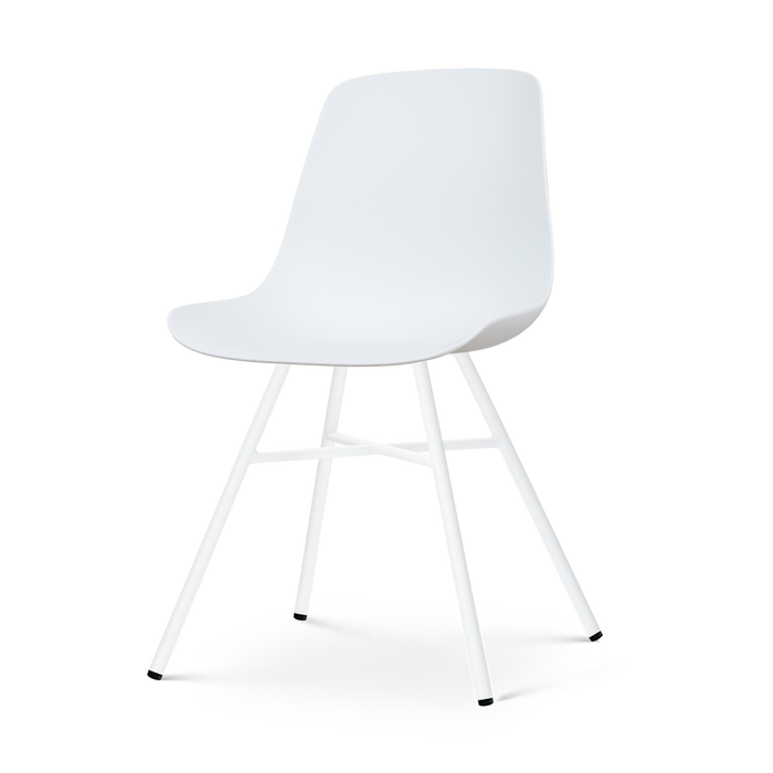 Nolon Noa-Pip Kunststof Tuinstoel Wit - Wit Onderstel