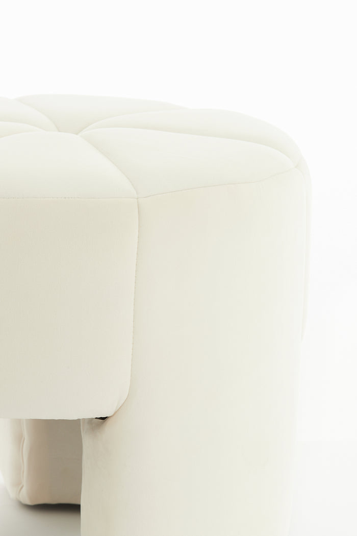 Light & Living - Poef BATOEMI - Ø51x45cm - Wit