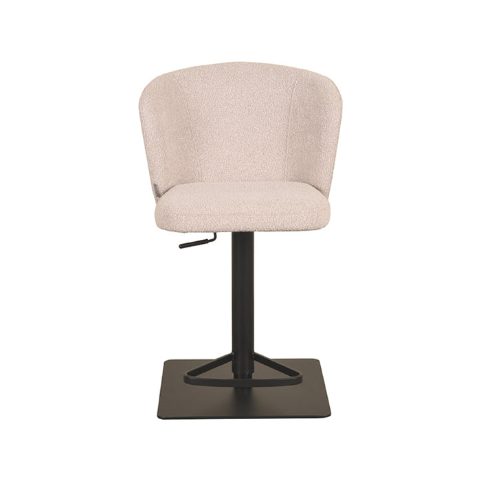 LABEL51 - Barkruk Wave - Naturel Touch - Zwart Metaal