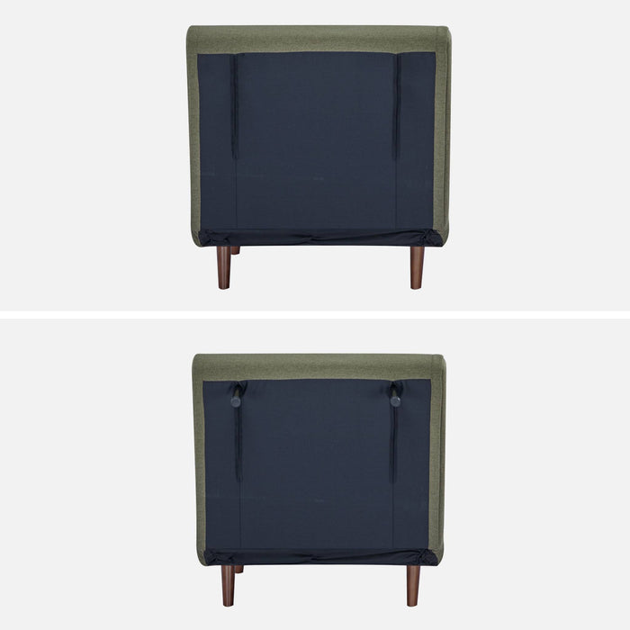 sweeek - Omvormbare fauteuil stof houten frame 1 zitplaats