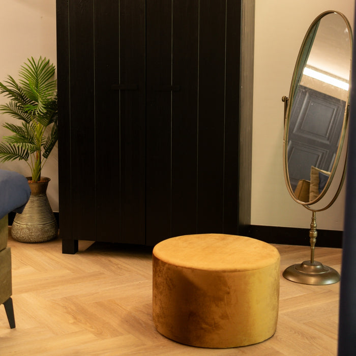 Poef Nola - Textiel - 60x36x60cm (BxHxD)