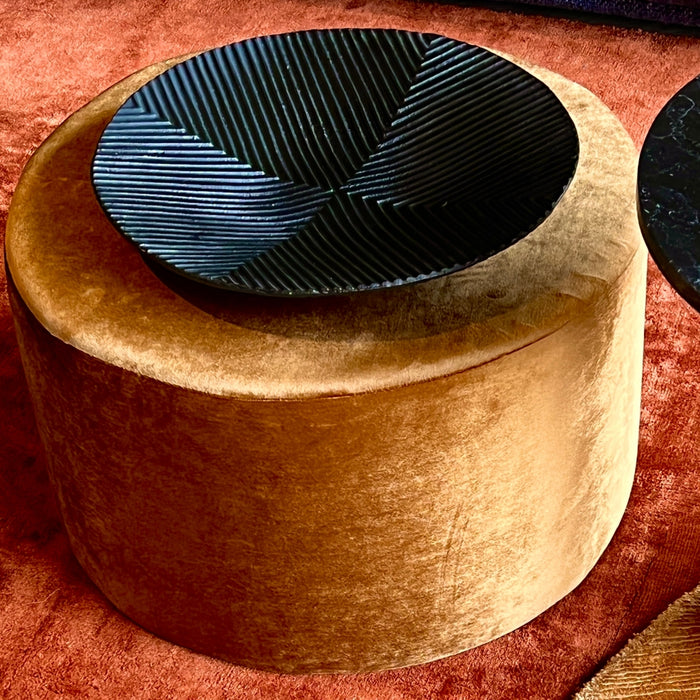 Poef Nola - Textiel - 60x36x60cm (BxHxD)