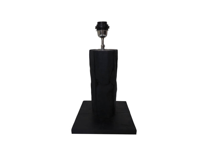 HSM Collection-Tafellamp Rond-25x25x50-Zwart-Teak