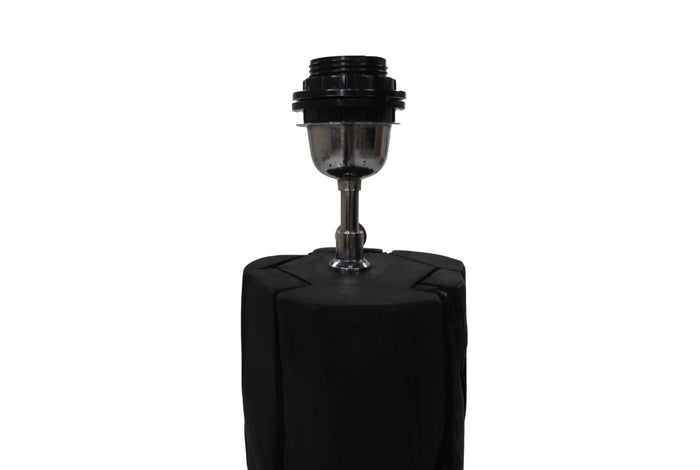 HSM Collection-Tafellamp Rond-25x25x50-Zwart-Teak