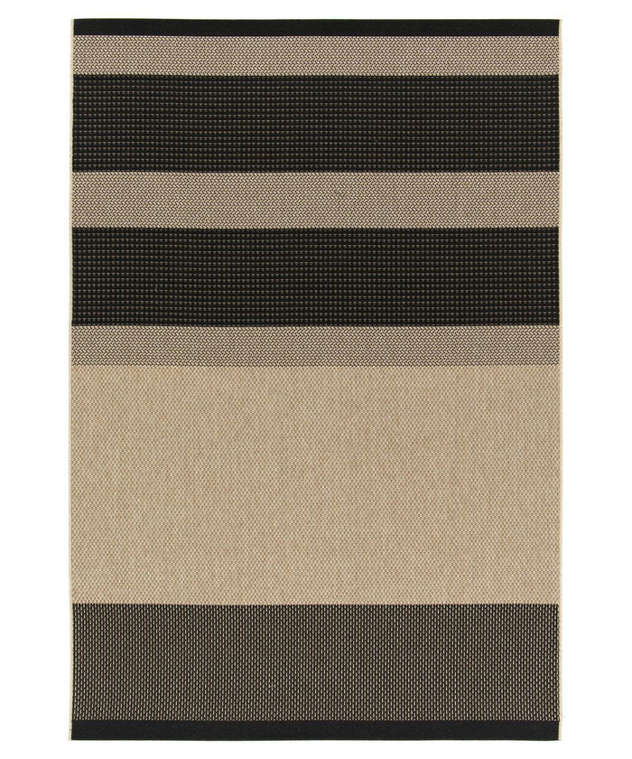 Tapeso Buitenkleed - Bask Tier beige|zwart - 160x230 cm