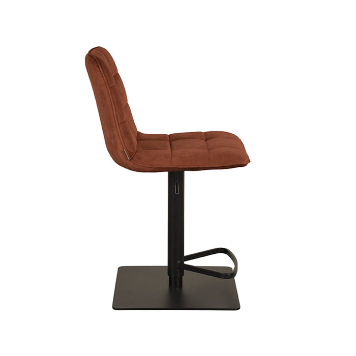 LABEL51 - Barkruk Juul - Rust Velours - Zwart Metaal