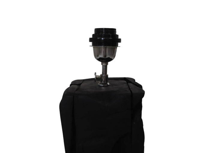 HSM Collection-Tafellamp Vierkant-25x25x50-Zwart-Teak