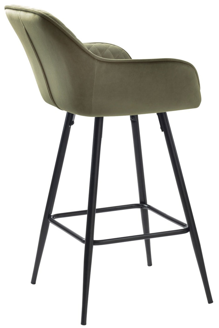 Hygge Interiors Miltona Counter Stoel Velvet Olijfgroen