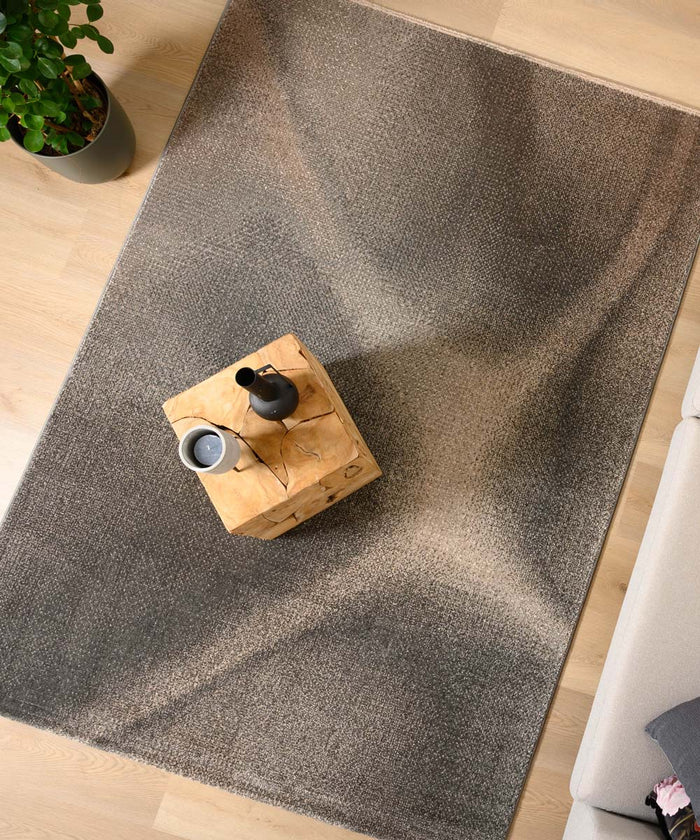 Tapeso Abstract vloerkleed - Aria Axis bruin|beige - 120x170 cm