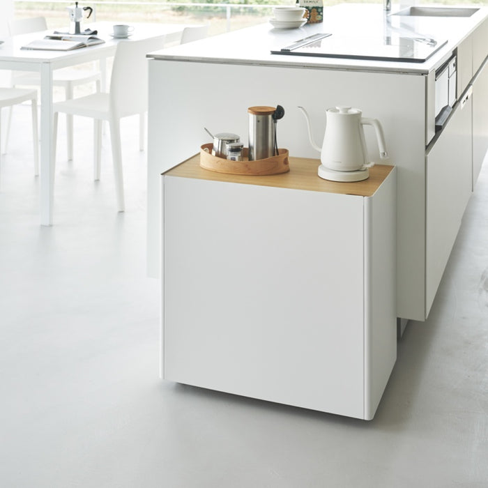 Yamazaki Kantoorkastje met Wielen - Tower - Wit