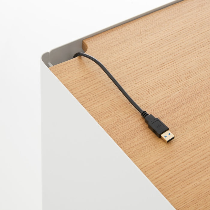 Yamazaki Kantoorkastje met Wielen - Tower - Wit