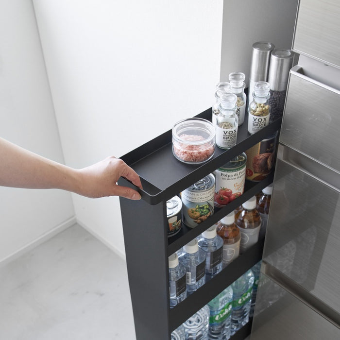 Yamazaki Keukentrolley 4 niveaus - Tower - Zwart