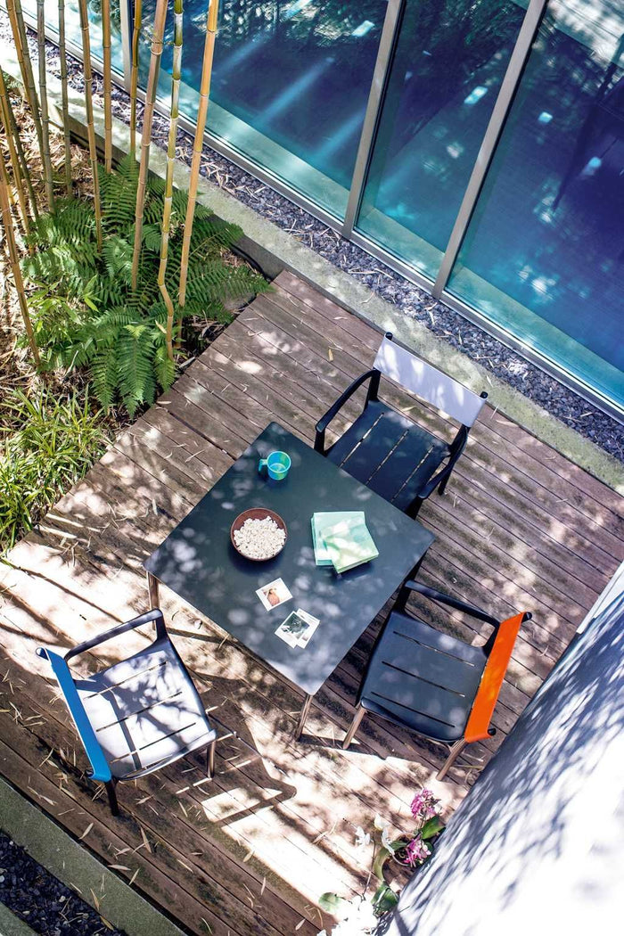 Striped Tavolo tuintafel rechthoek 159x79 wit