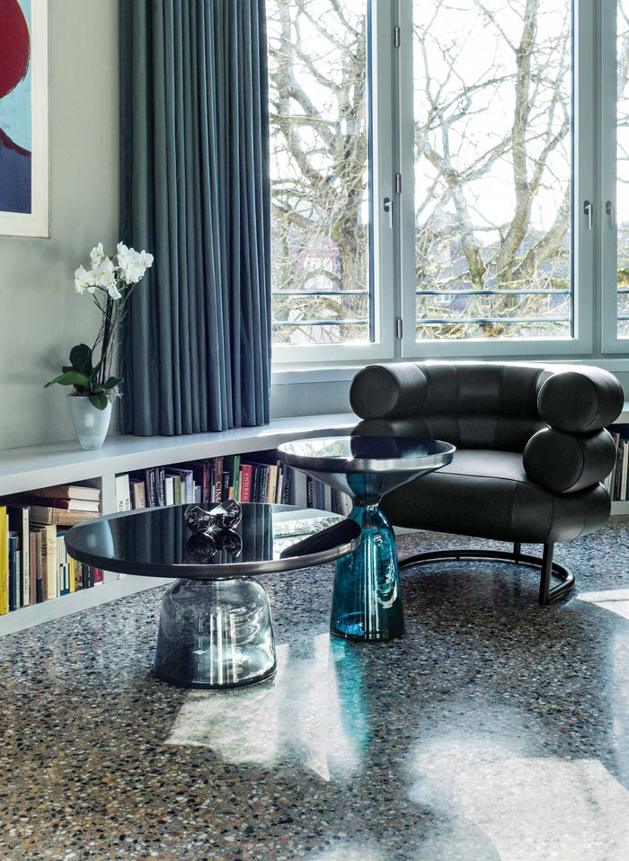 ClassiCon Bell Side Black bijzettafel Ø50 Quartz grijs