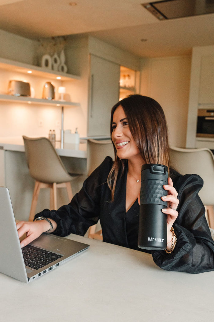 Kambukka - Etna Thermosbeker 500 ml Grip Black Steel