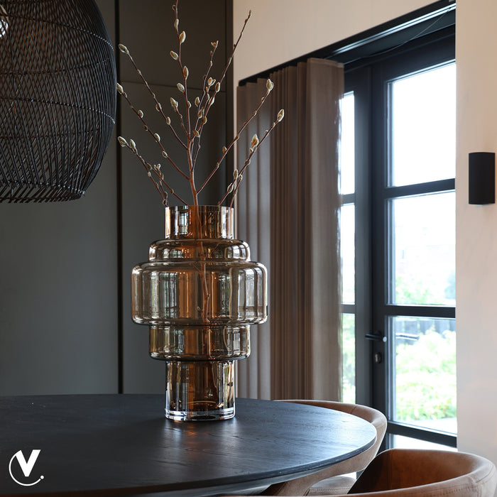 Vase The World - Vaas Kasai L cognac Ø33 x H50 cm