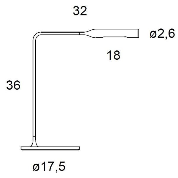 Lumina Flo bedside tafellamp LED 3000K rood