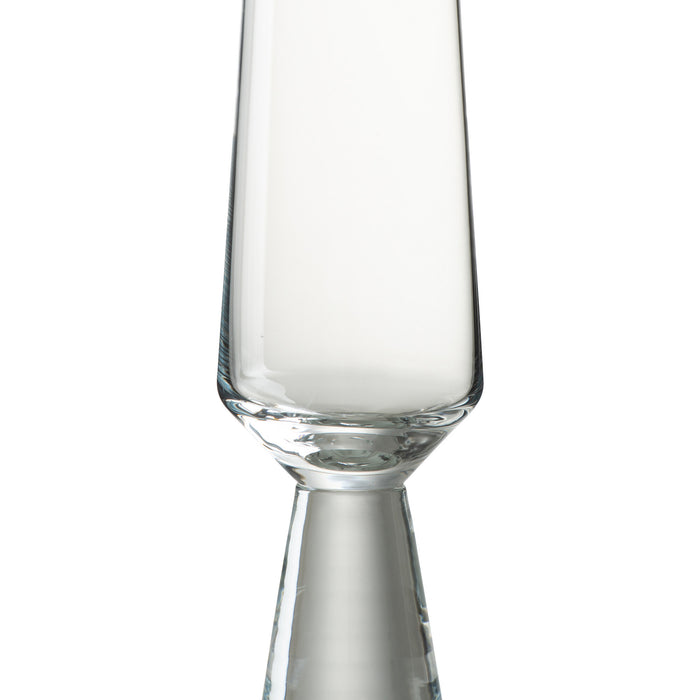J-Line glas champagne Walker - glas - transparant - 4 stuks