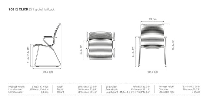 Click Tall tuinstoel Sand