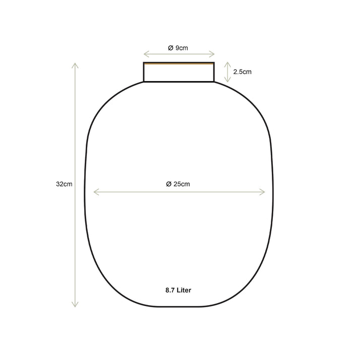 Pip Studio Vaas Dots - Bloemenvaas van Metaal - Wit| Goud - 32cm