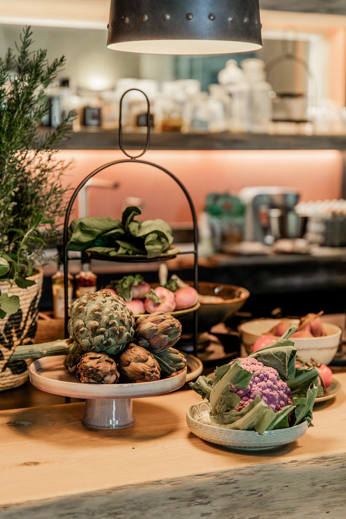 Mica Decorations Tabo Taartplateau - H10 x Ø27 cm - Grijs