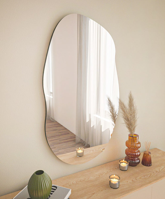 Giga Meubel - Spiegel Zwart - 52x2,2x89cm - Lossa