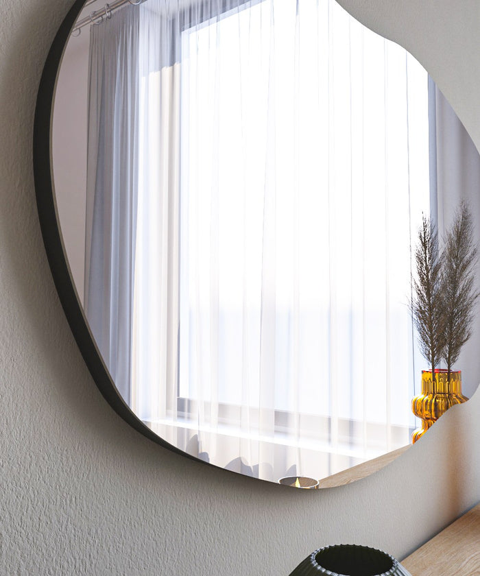 Giga Meubel - Spiegel Zwart - 52x2,2x89cm - Lossa