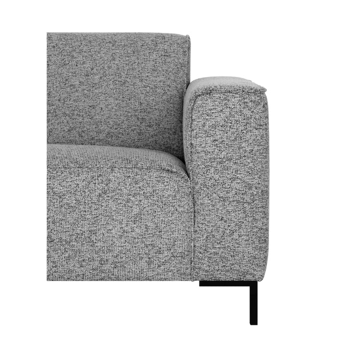 by fonQ Loft Hoekbank met Chaise Longue Links - Chenille Melange - Mintgroen