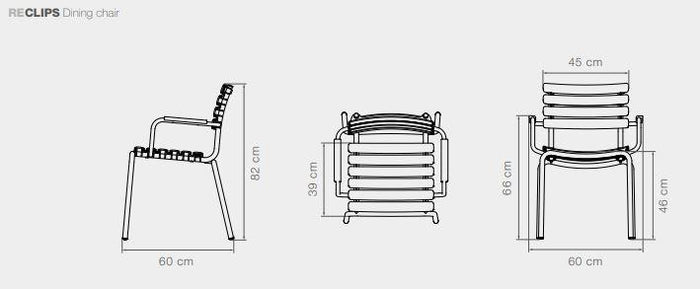 ReClips tuinstoel met bamboe armleuningen groen