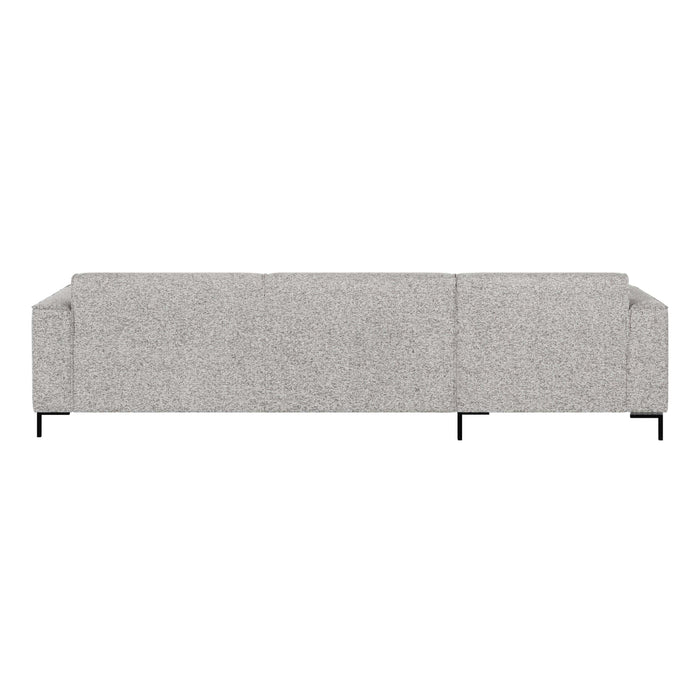 by fonQ Loft Hoekbank met Chaise Longue Links - Chenille Melange - Grijs