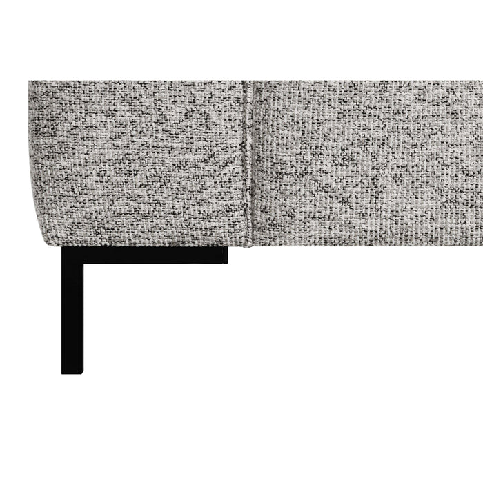 by fonQ Loft Hoekbank met Chaise Longue Rechts - Chenille Melange - Grijs