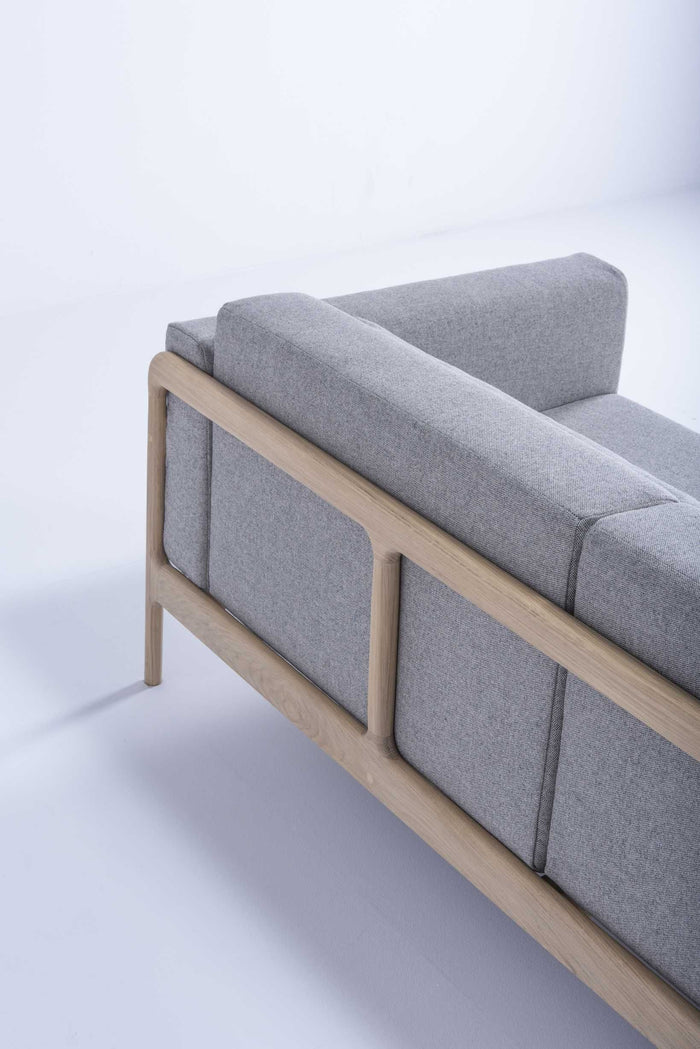 Fawn sofa 3-zits whitewash Dakar Leather Stone