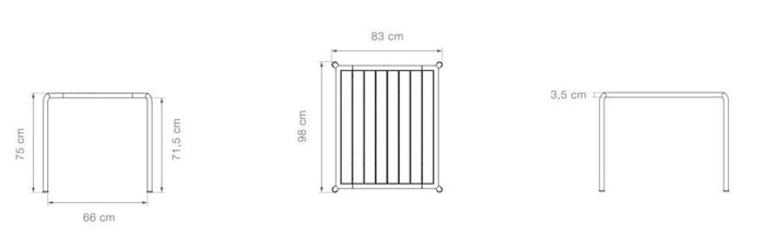 Avanti tuintafel 83x98 Olive Green