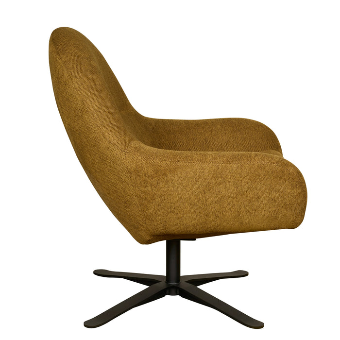 Draaifauteuil Skye - Oker - Textiel - 83x77x90cm (BxHxD)