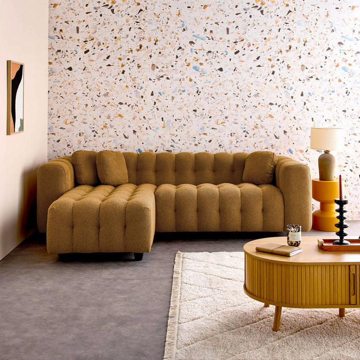 sweeek - Verstelbare hoekbank, boucléstof