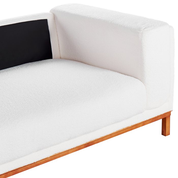 Beliani - VENG - Vierzitsbank - Gebroken wit - Bouclé