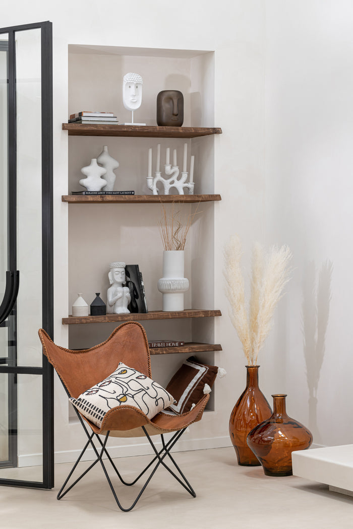 J-Line vaas Cherry - glas - bruin - 46 cm hoog