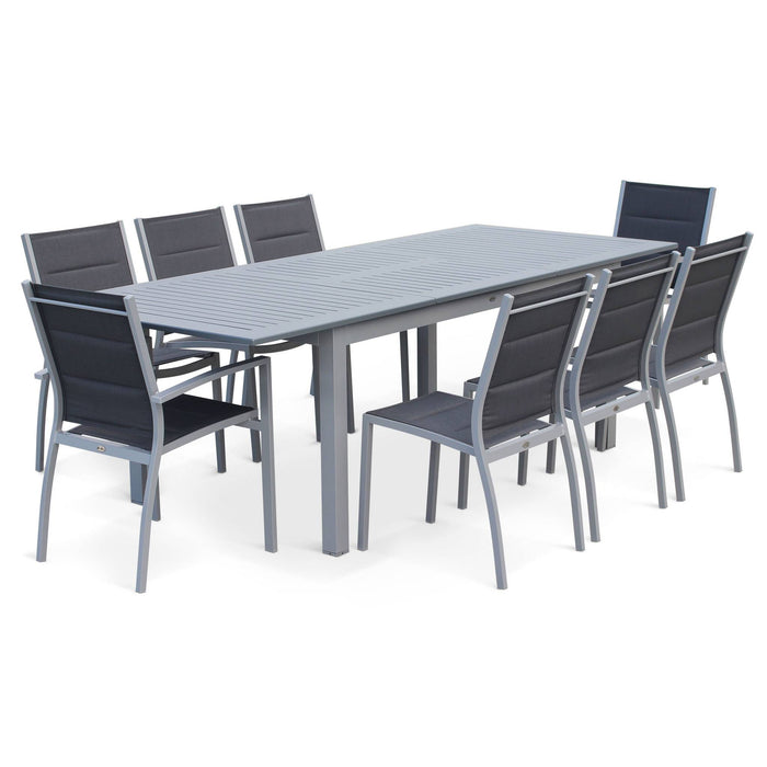 sweeek - Uitschuifbare aluminium tuintafel voor 8 personen